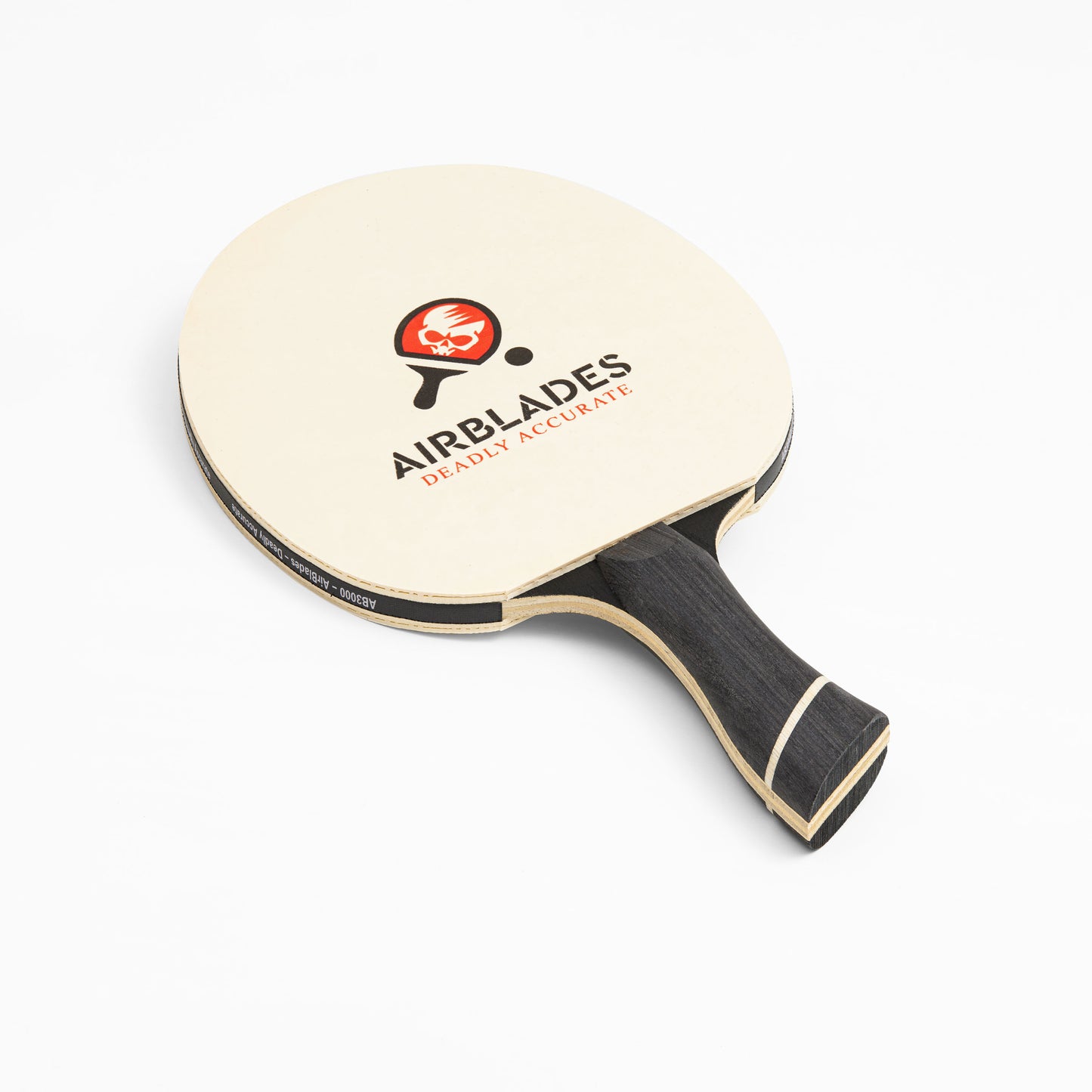 AirBlades Professional Ping Pong Paddles Set of 2 + Two Spare Rubbers | Pro Table Tennis Racket with Hard Cary Case | Ergonomic Handle | 5 Blades of Wood with Premium Rubber and Sponge