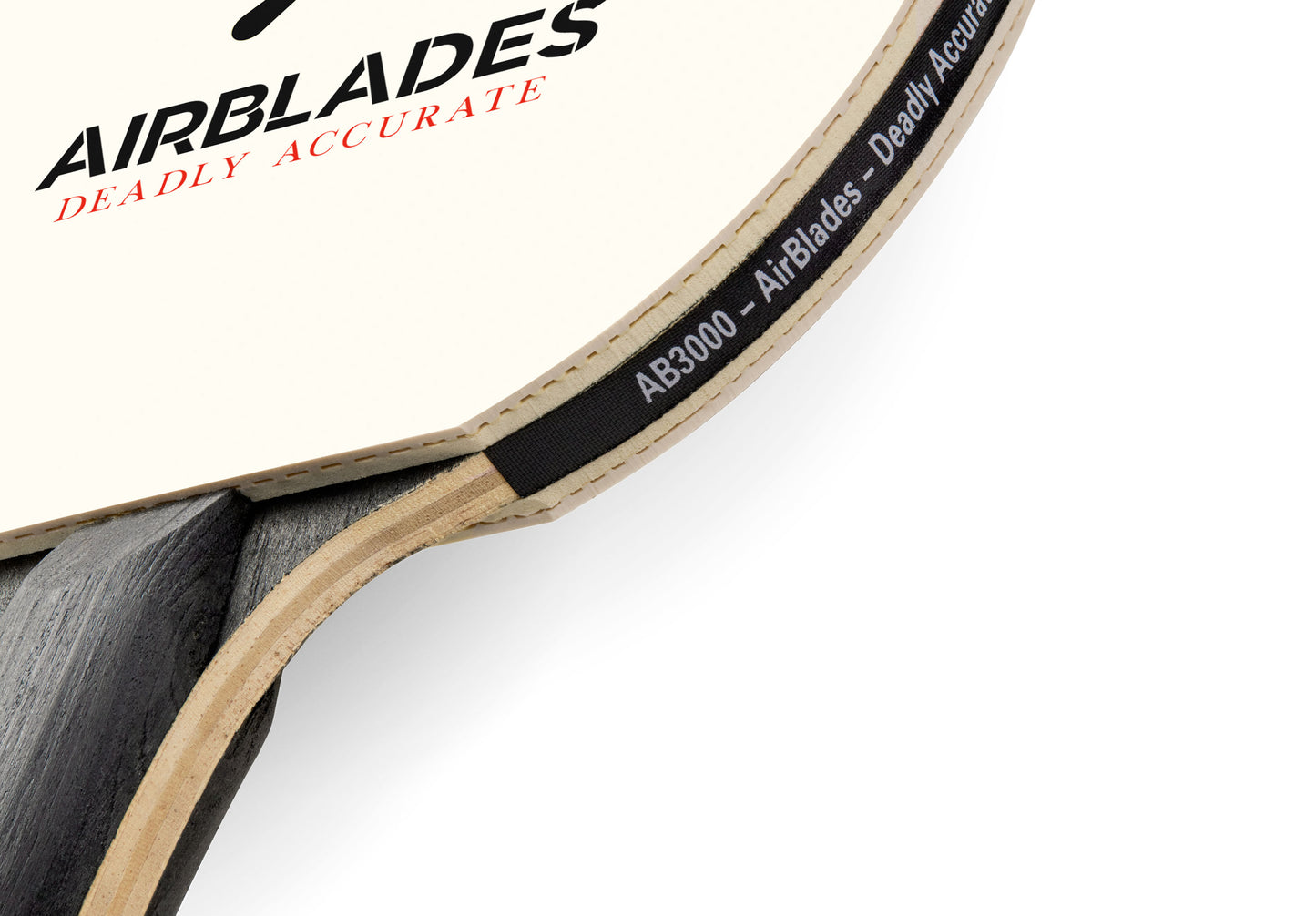 AirBlades Professional Ping Pong Paddles Set of 2 + Two Spare Rubbers | Pro Table Tennis Racket with Hard Cary Case | Ergonomic Handle | 5 Blades of Wood with Premium Rubber and Sponge