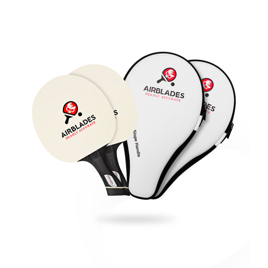 3-Star Ping Pong Paddle Set of 2 with Spare Rubbers
