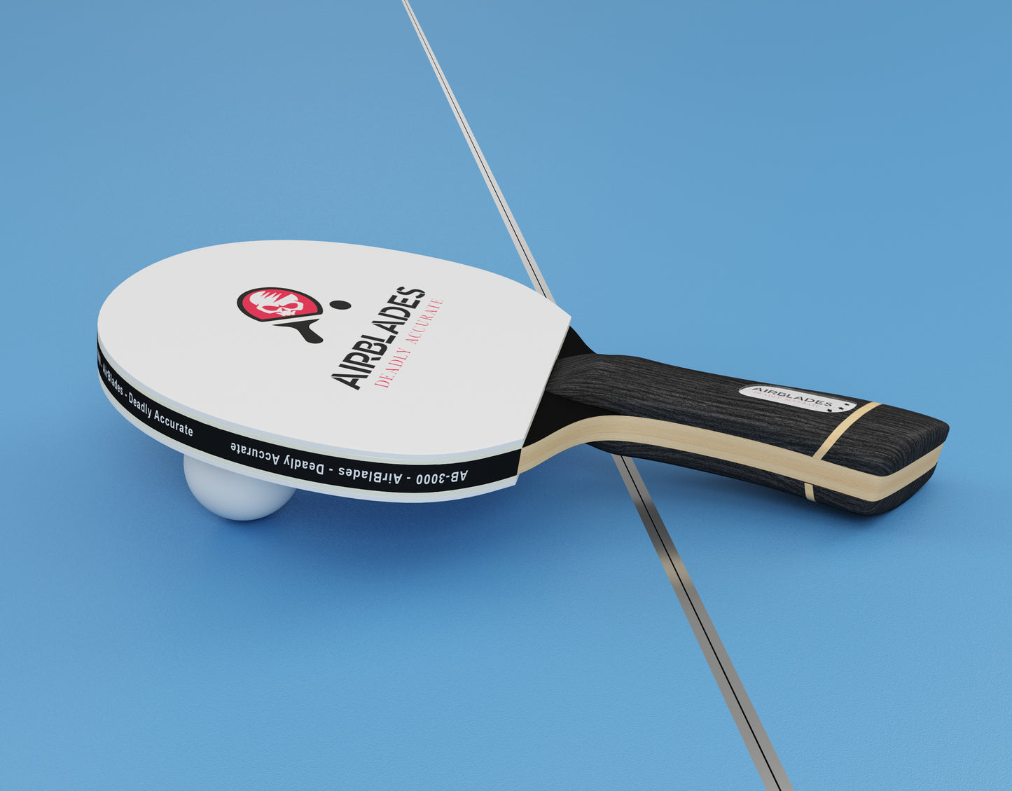 AB-3000 Everyday 3-Star Ping Pong Paddle with Patented Slopehandle