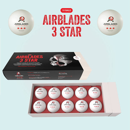 10-Pack of 3 Star Premium Ping-Pong Balls
