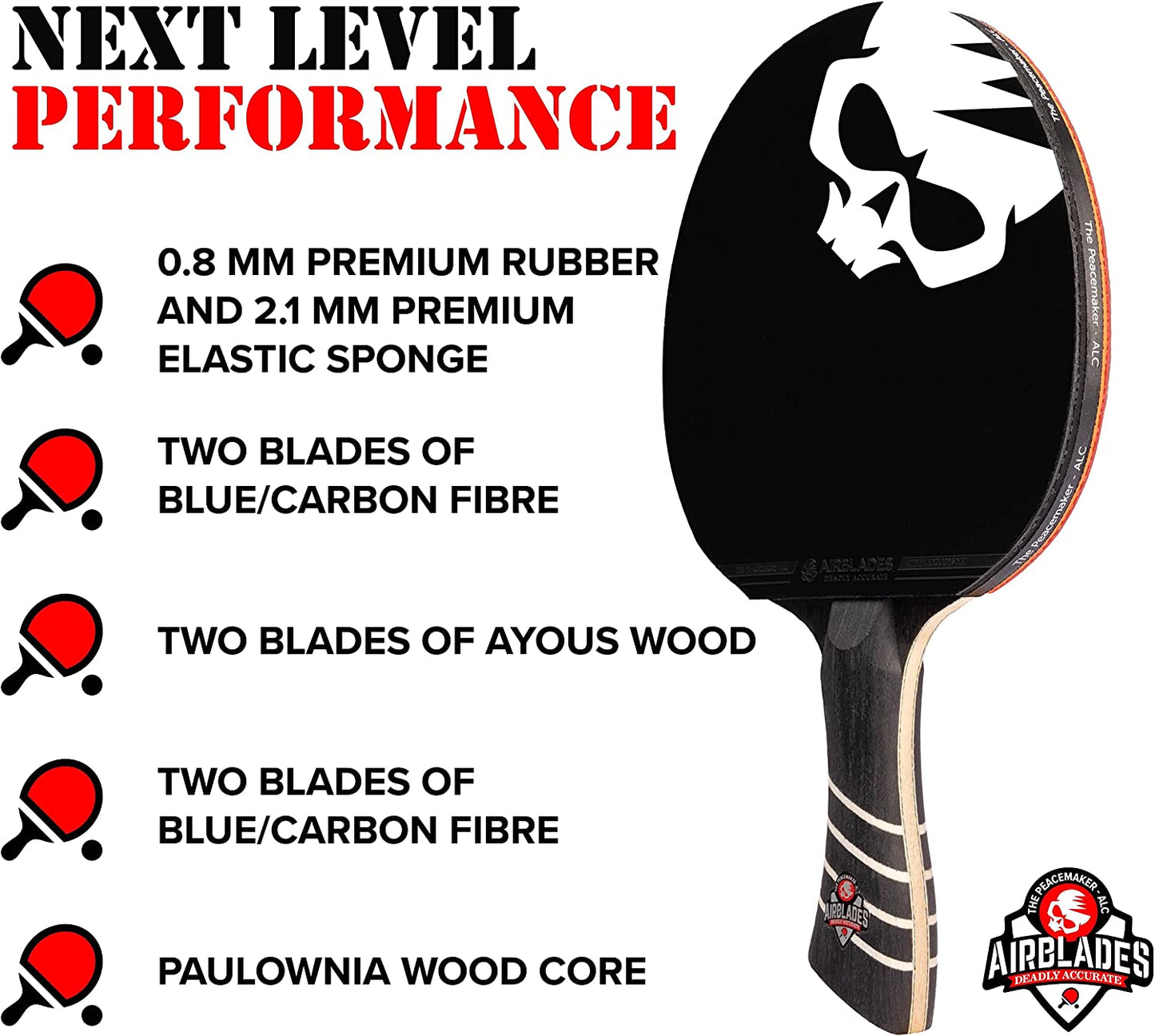 The Peacemaker ALC - Professional Ping Pong Paddle