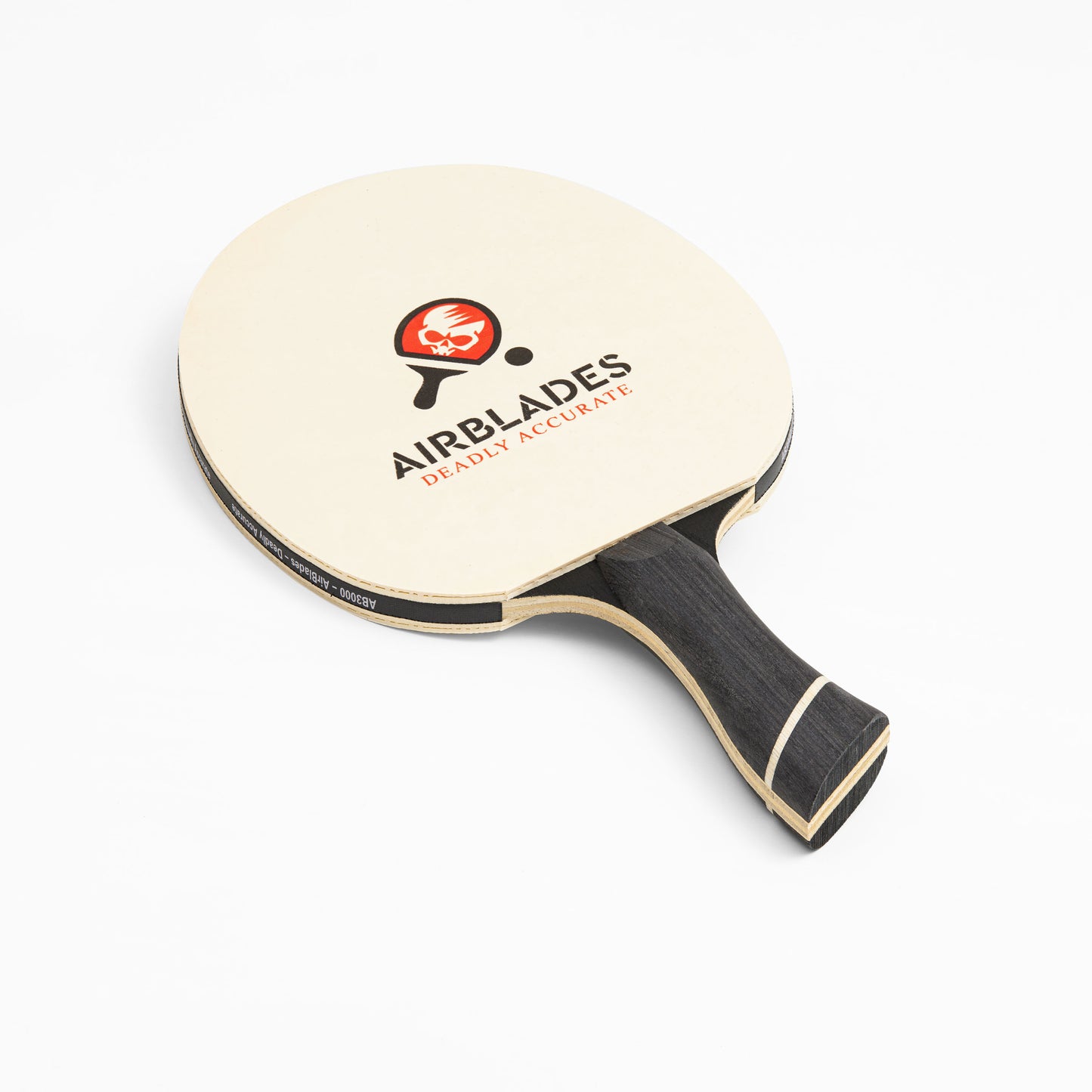 AIRBLADES Professional Ping Pong Paddles Set of 2 + Two Spare Rubbers | Pro Table Tennis Racket with Hard Cary Case | Ergonomic Handle | 5 Blades of Wood with Premium Rubber and Sponge