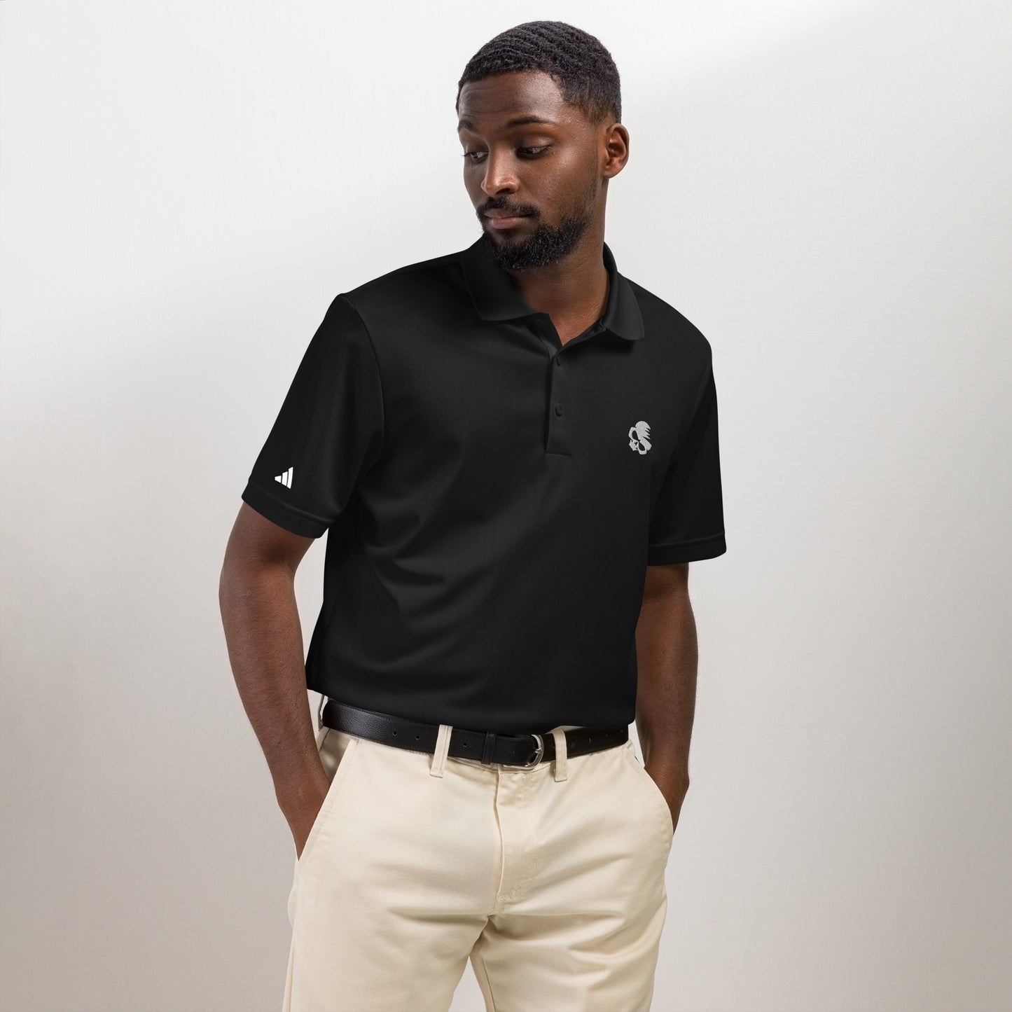 Adidas Sports Polo Shirt with AirBlades Embroidered Logo | Black