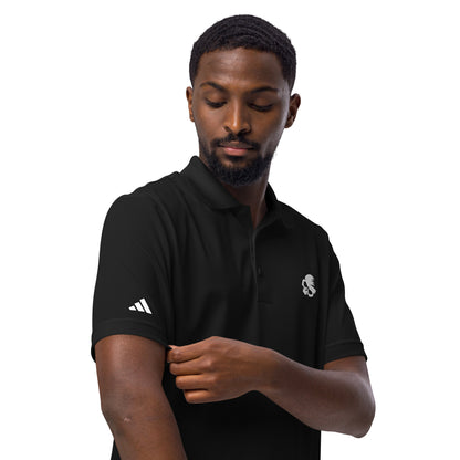 Adidas Sports Polo Shirt with AirBlades Embroidered Logo | Black