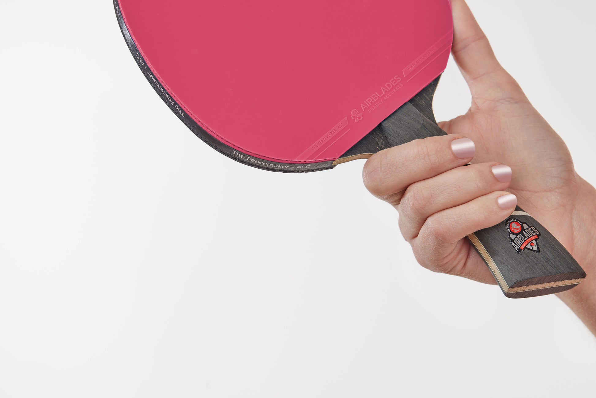 pink table tennis bat by airblades peacemaker power