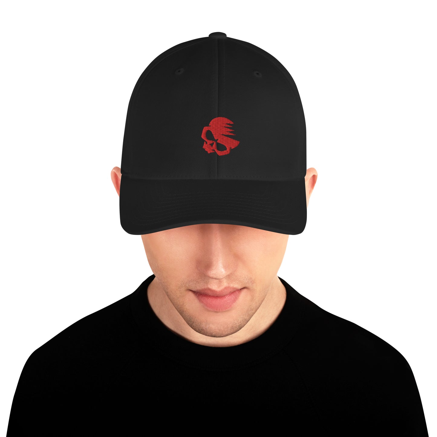 Structured Twill Cap with Embroidered AirBlades Skull Logo