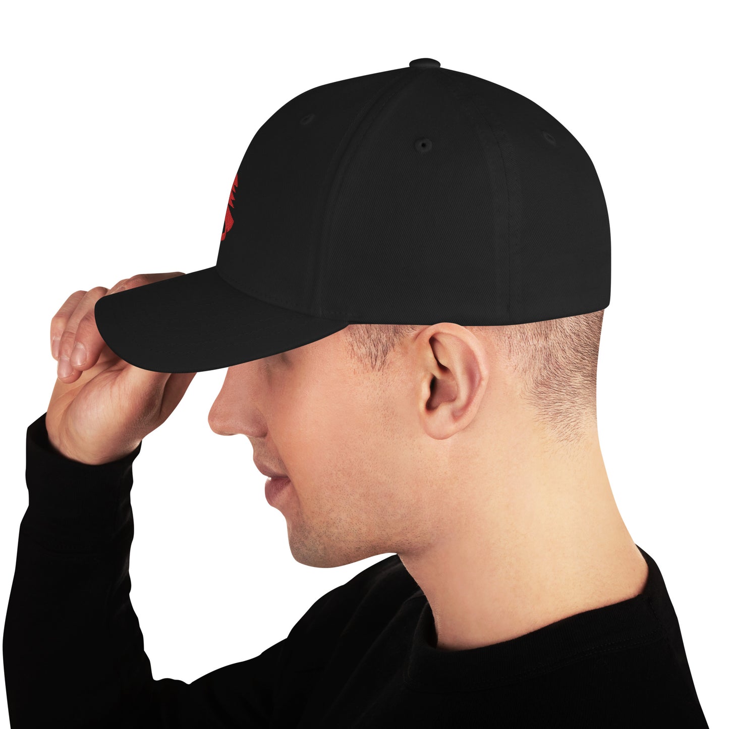 Structured Twill Cap with Embroidered AirBlades Skull Logo