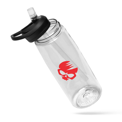 Sports Water Bottle with AirBlades Skull Logo