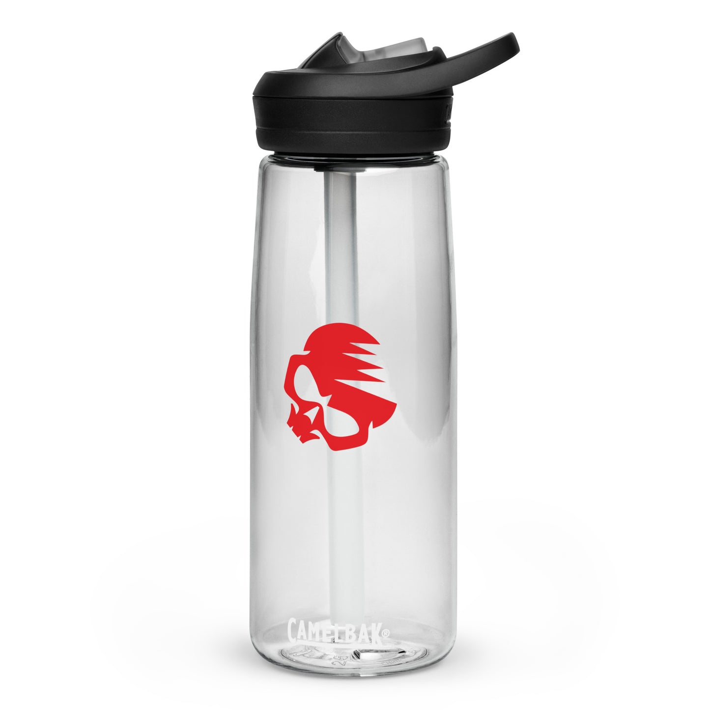 Sports Water Bottle with AirBlades Skull Logo