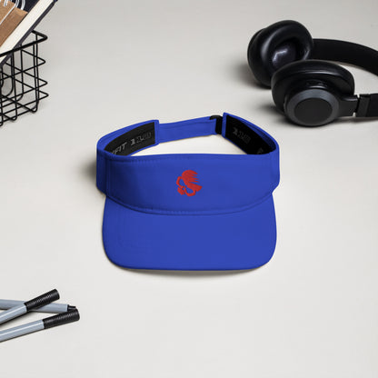 Visor with Embroidered AirBlades Skull Logo | Blue