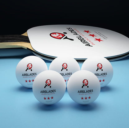 AirBlades 3 Star Ping Pong Balls | High Performance, Table Tennis Balls for Tournament Play & Training | Advanced ABS Plastic | Regulation Standard Ping Pong Balls - 5 Pack